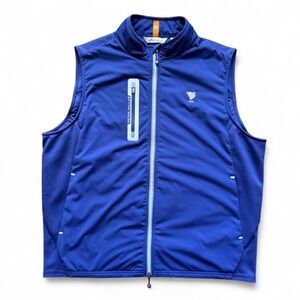 Peter Millar Hyperlight Fuse Hybrid Full Zip Golf Vest Men's XL Blue Performance
